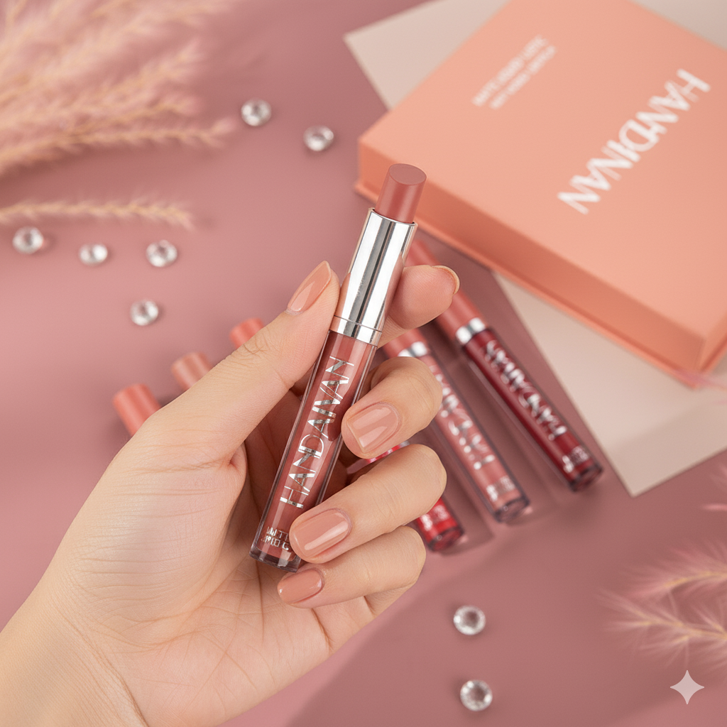 Han Daiyan cross-border makeup 6 lipstick set genuine lip gloss waterproof non-fading non-stick Cup Matte Lip Glaze