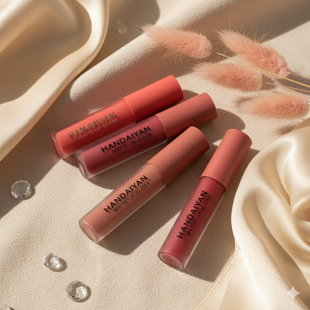 Han Daiyan cross-border makeup 6 lipstick set genuine lip gloss waterproof non-fading non-stick Cup Matte Lip Glaze