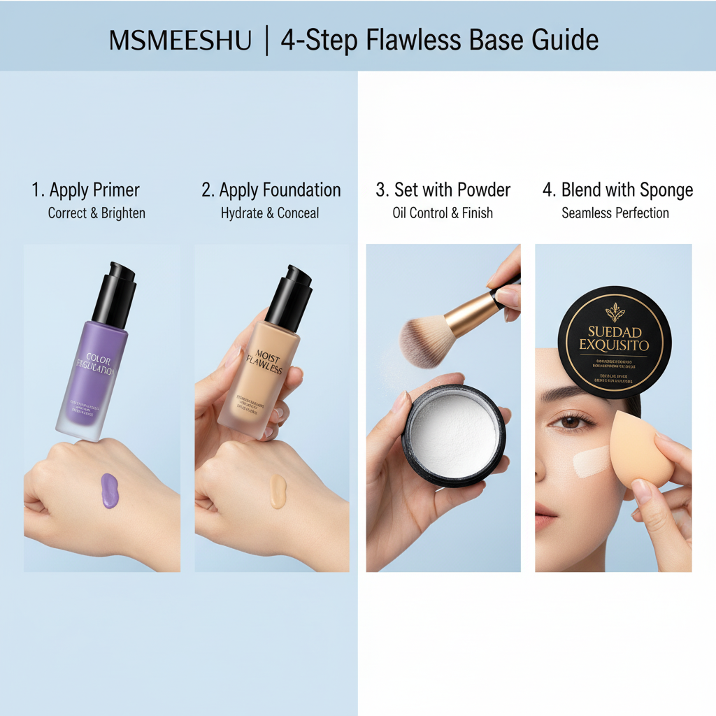 Honey bundle such as early Beauty Base makeup four-piece set of Foundation liquid isolation cream BB cream makeup front milk powder four-piece set