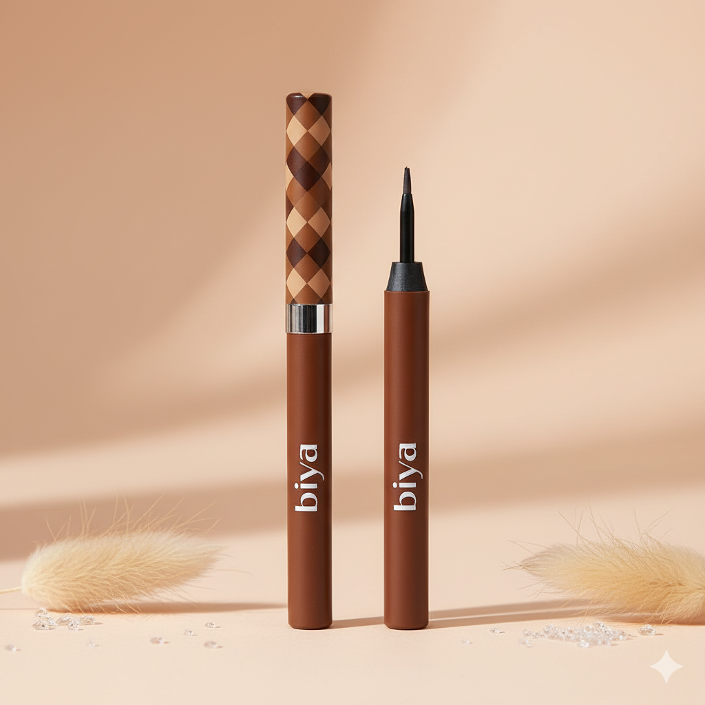 Biya water eyebrow pencil waterproof sweat-proof lasting not easy to decolorization natural wild eyebrow liquid very thin eyebrow pencil makeup wholesale