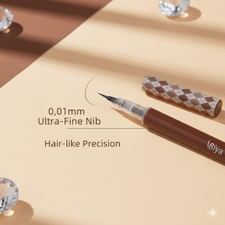 Biya water eyebrow pencil waterproof sweat-proof lasting not easy to decolorization natural wild eyebrow liquid very thin eyebrow pencil makeup wholesale