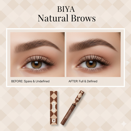 Biya water eyebrow pencil waterproof sweat-proof lasting not easy to decolorization natural wild eyebrow liquid very thin eyebrow pencil makeup wholesale