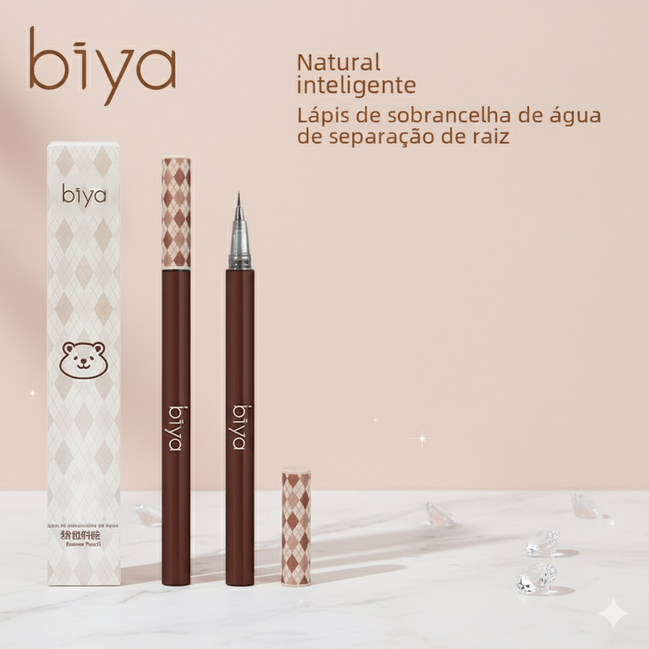 Biya water eyebrow pencil waterproof sweat-proof lasting not easy to decolorization natural wild eyebrow liquid very thin eyebrow pencil makeup wholesale
