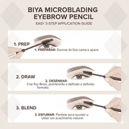 Biya water eyebrow pencil waterproof sweat-proof lasting not easy to decolorization natural wild eyebrow liquid very thin eyebrow pencil makeup wholesale