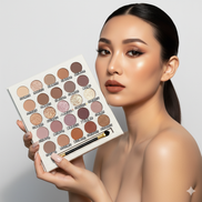 Muge Leen cream elf 25-color eyeshadow plate pearlescent matte fine shiny large earth color orange brown plate high-looking female