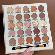 Muge Leen cream elf 25-color eyeshadow plate pearlescent matte fine shiny large earth color orange brown plate high-looking female